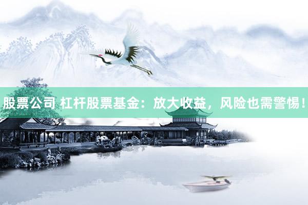 股票公司 杠杆股票基金：放大收益，风险也需警惕！