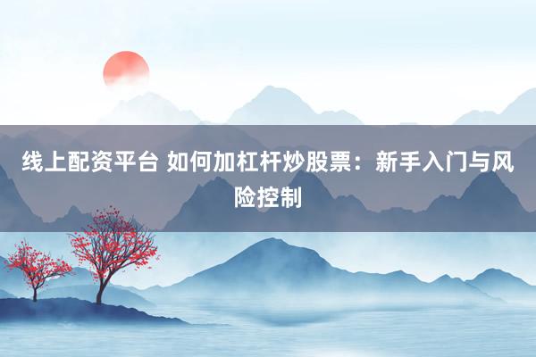 线上配资平台 如何加杠杆炒股票：新手入门与风险控制