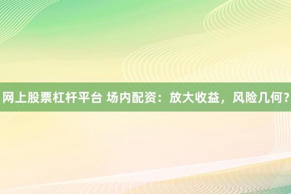 网上股票杠杆平台 场内配资：放大收益，风险几何？