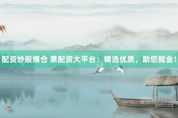 配资炒股爆仓 票配资大平台：精选优质，助您掘金！