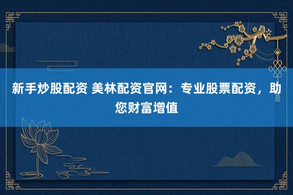 新手炒股配资 美林配资官网：专业股票配资，助您财富增值