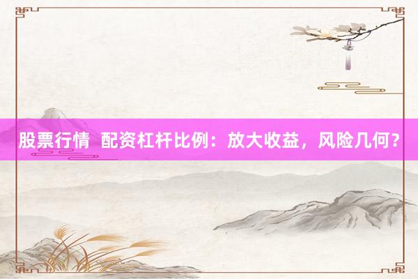 股票行情  配资杠杆比例：放大收益，风险几何？